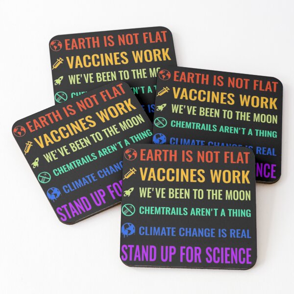 Item preview, Stand Up For Science – Pro Science Quote Design - Earth is Not Flat designed and sold by Anna Babich.