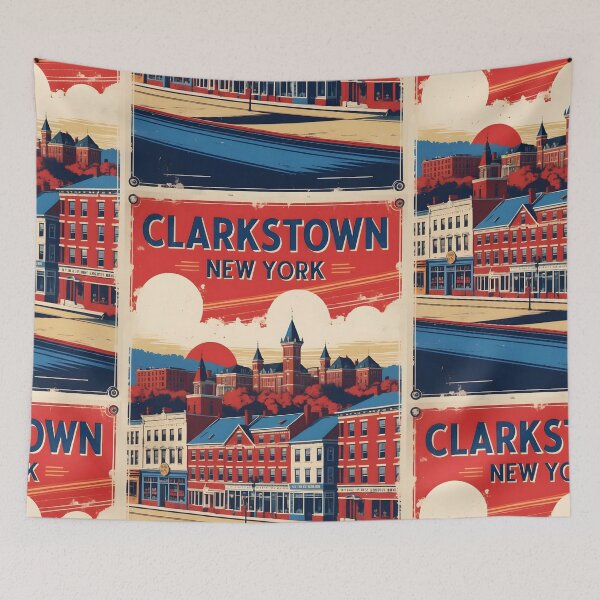 Item preview, Clarkstown New York 1950s USA Vintage Travel Tourism designed and sold by TravelersGems.