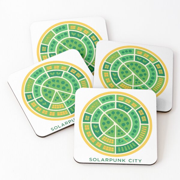 Item preview, Circular Garden City Map – Solarpunk City designed and sold by FTS-Studio.