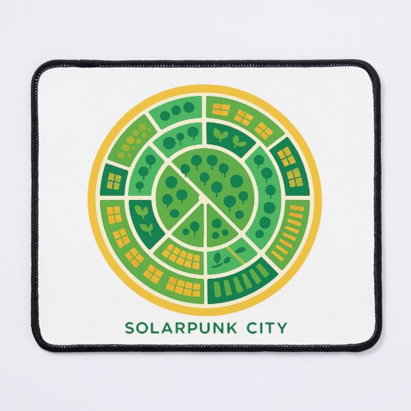 Item preview, Circular Garden City Map – Solarpunk City designed and sold by FTS-Studio.