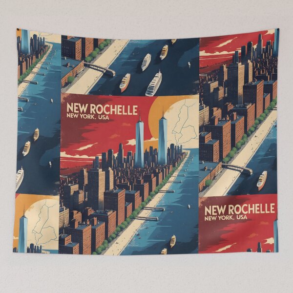 Item preview, New Rochelle New York 1950s USA Vintage Travel Tourism designed and sold by TravelersGems.