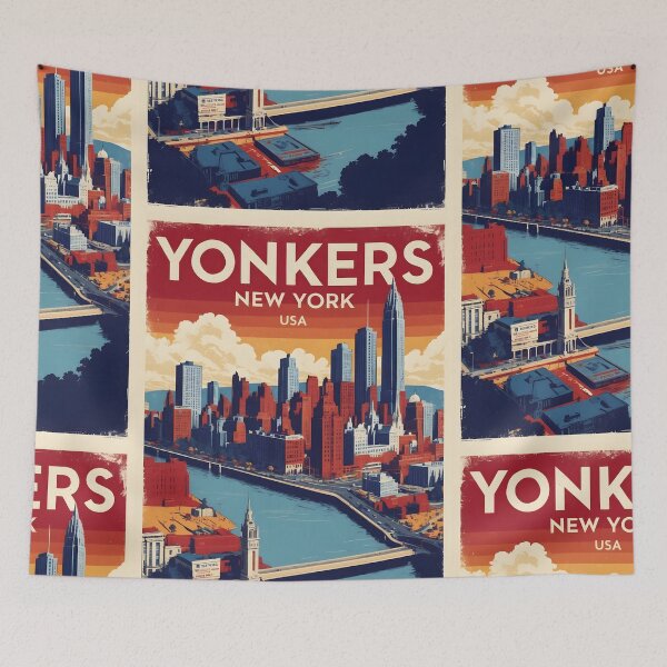 Item preview, Yonkers New York 1950s USA Vintage Travel Tourism designed and sold by TravelersGems.