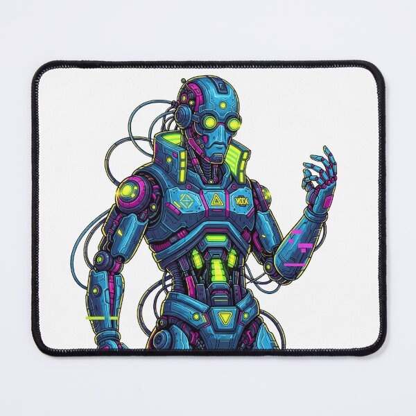 Item preview, Cyberpunk Cyborg NFT Character – Futuristic Neon Glitch Design designed and sold by See-Sea-Colors.