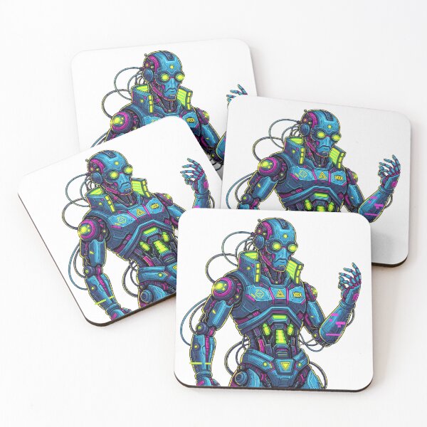 Item preview, Cyberpunk Cyborg NFT Character – Futuristic Neon Glitch Design designed and sold by See-Sea-Colors.