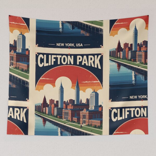 Item preview, Clifton Park New York 1950s USA Vintage Travel Tourism designed and sold by TravelersGems.