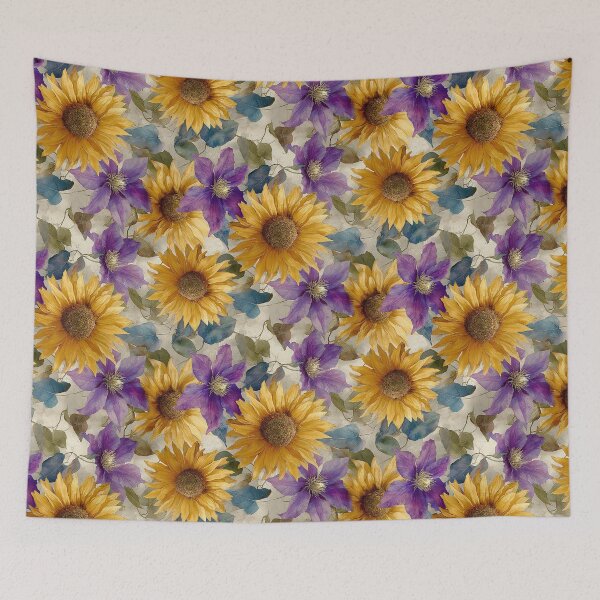 Item preview, Sunflowers Clematis designed and sold by Tina Veenstra.