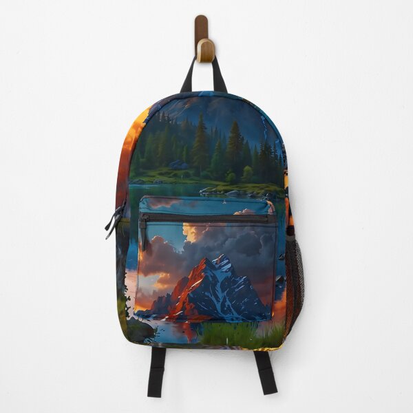 Item preview, Evening glow at the mountain lake designed and sold by PixelParadies.