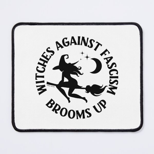 Item preview, Witches Against Fascism Brooms Up Cheeky Witch® designed and sold by cheekywitch.