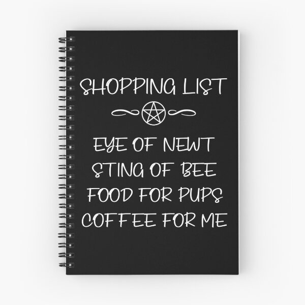 Item preview, Eye of Newt and Coffee Cheeky Witch® Pup Owners Shopping List designed and sold by cheekywitch.