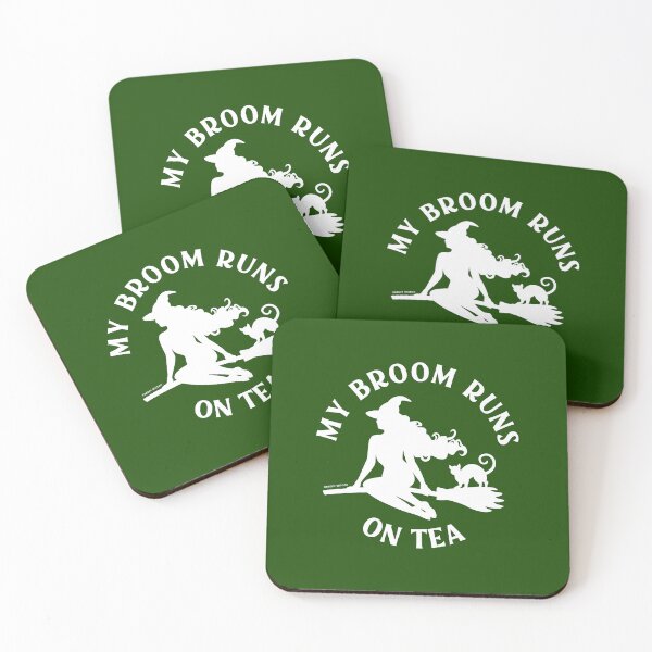 Item preview, My Broom Runs On Tea Cheeky Witch® designed and sold by cheekywitch.