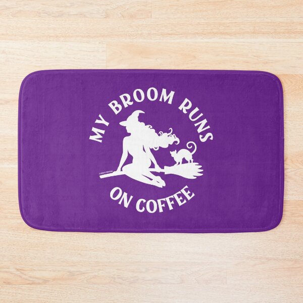 Item preview, My Broom Runs On Coffee Cheeky Witch® designed and sold by cheekywitch.