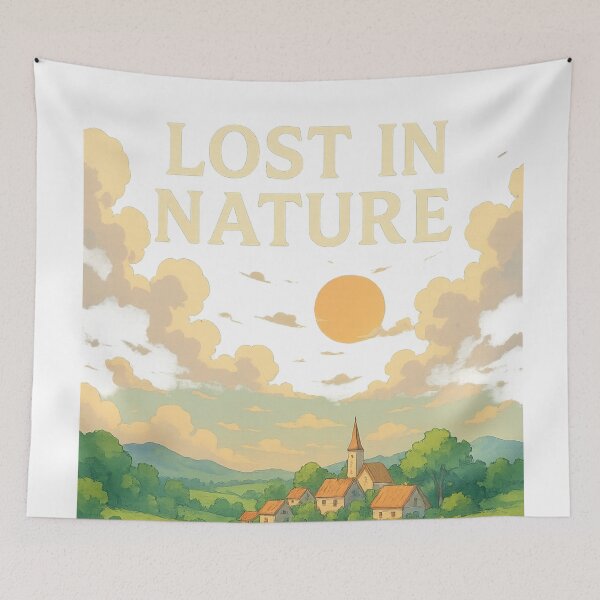 Item preview, Lost in Nature – Anime Countryside Landscape designed and sold by NuboDesigns.