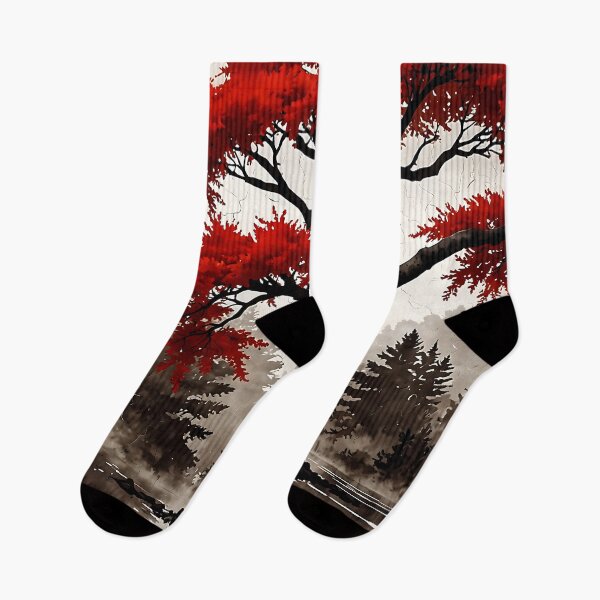 Item preview, The lonely red tree designed and sold by PixelParadies.
