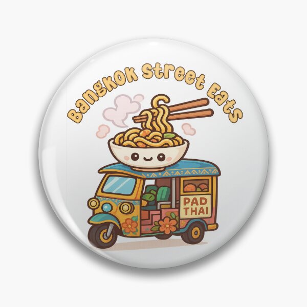 Item preview, Bangkok Pad Thai Street Food Truck – Kawaii Tuk-Tuk Delight designed and sold by Globalcitytees.