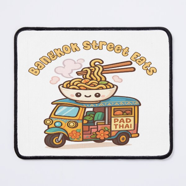 Item preview, Bangkok Pad Thai Street Food Truck – Kawaii Tuk-Tuk Delight designed and sold by Globalcitytees.