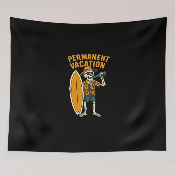 Item preview, Permanent Vacation – Skeleton Beach Vibes Design designed and sold by PhilllandArt.