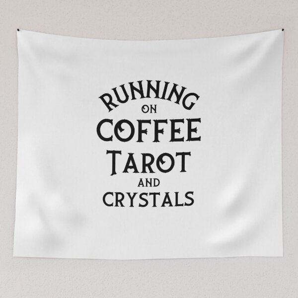 Item preview, Running on Coffee, Tarot and Crystals Cheeky Witch® designed and sold by cheekywitch.