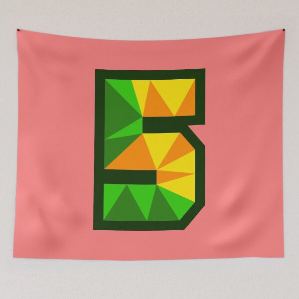 Item preview, My Type “5” Number in Citrus Theme designed and sold by Artwork by Daniel Adams.