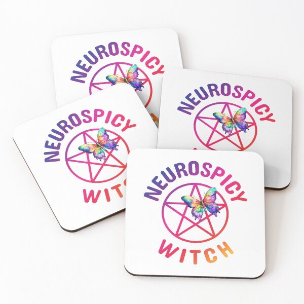 Item preview, Neurospicy Witch with Rainbow Butterfly Cheeky Witch® designed and sold by cheekywitch.