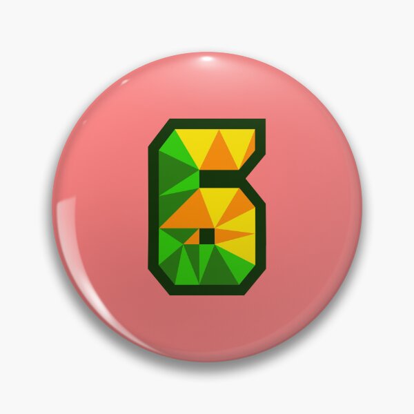 Item preview, My Type “6” Number in Citrus Theme designed and sold by Artwork by Daniel Adams.