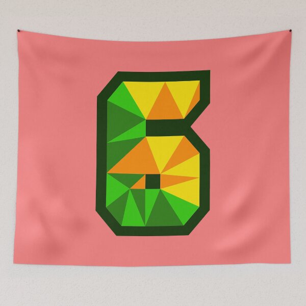 Item preview, My Type “6” Number in Citrus Theme designed and sold by Artwork by Daniel Adams.