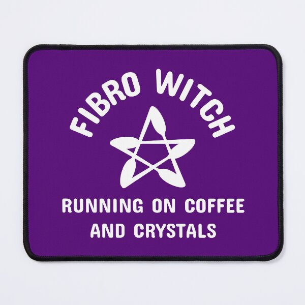 Item preview, Fibro Witch Running on Coffee and Crystals Cheeky Witch® designed and sold by cheekywitch.