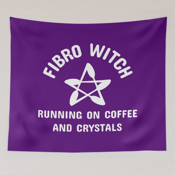 Item preview, Fibro Witch Running on Coffee and Crystals Cheeky Witch® designed and sold by cheekywitch.