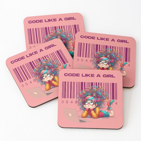 Item preview, Code like a girl–colorful hair,colorful code designed and sold by Szpaku desart .
