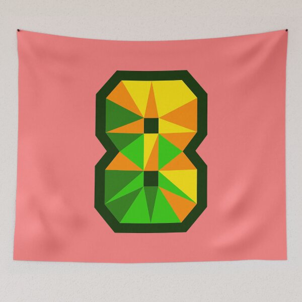 Item preview, My Type “8” Number in Citrus Theme designed and sold by Artwork by Daniel Adams.