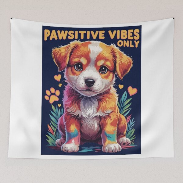 Item preview, Dog Pawsitive Vibes Only designed and sold by Roshank1347.