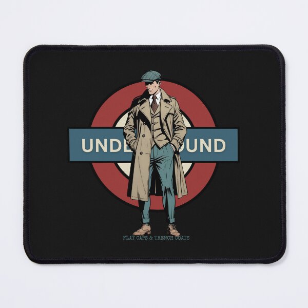 Item preview, Flat Cap & Trench Coat,  vintage design of a man in a trench-coat designed and sold by AfricaSkyBlue.