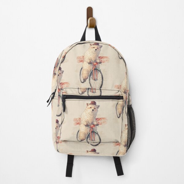Item preview, Vintage Artic Fox on Bicycle – Cute Retro Illustration designed and sold by collectees1.