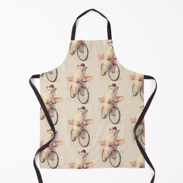 Item preview, Vintage Artic Fox on Bicycle – Cute Retro Illustration designed and sold by collectees1.