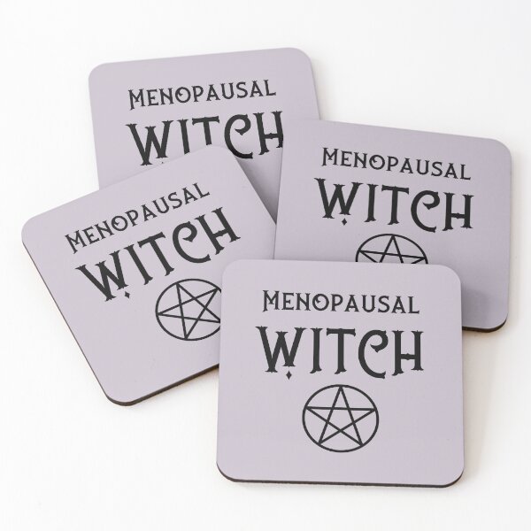 Item preview, Menopausal with Black Pentacle Cheeky Witch® designed and sold by cheekywitch.
