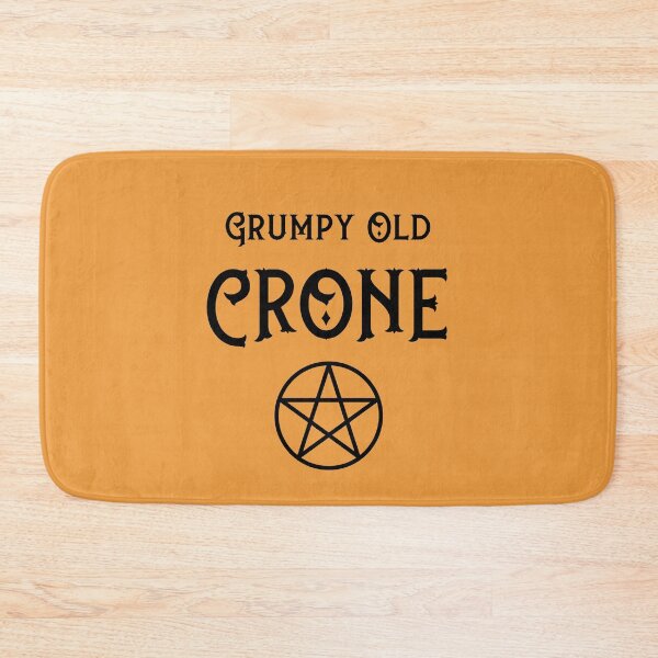 Item preview, Grumpy Old Crone with Black Pentacle Cheeky Witch® designed and sold by cheekywitch.