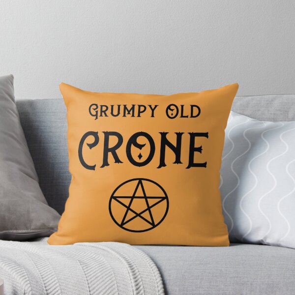 Item preview, Grumpy Old Crone with Black Pentacle Cheeky Witch® designed and sold by cheekywitch.