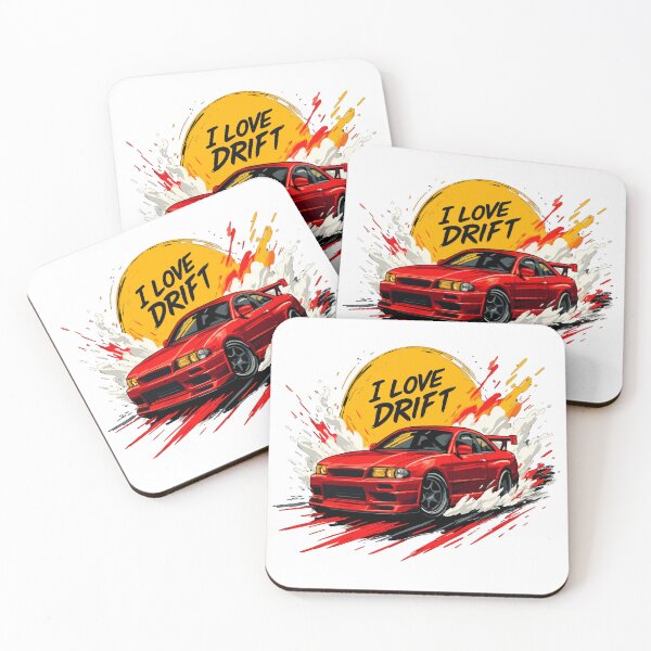 Item preview, Red Skyline R34 Drift Sun Design designed and sold by pixelprodigy04.