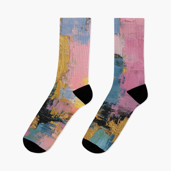 Item preview, Modern abstract contemporary art in blue, pink, yellow and gold accents. designed and sold by Gino By Design.
