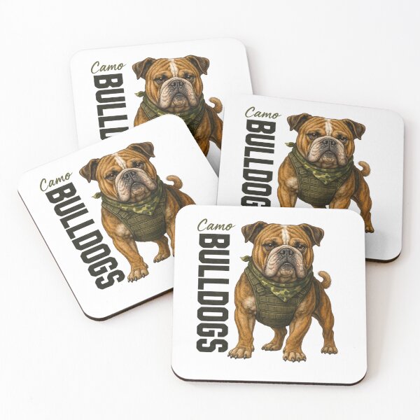 Item preview, Tough Camo Bulldog in Tactical Gear Illustration designed and sold by Sonchai Paladsai.