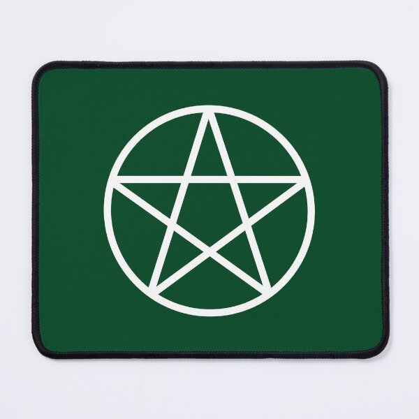 Item preview, Pagan Wiccan Cheeky Witch® White and Forest Green Pentacle  designed and sold by cheekywitch.