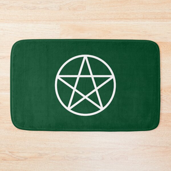 Item preview, Pagan Wiccan Cheeky Witch® White and Forest Green Pentacle  designed and sold by cheekywitch.