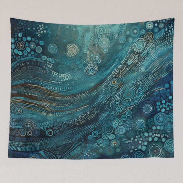 Item preview, Aboriginal Inspired Dot Art - With Oceanic Beauty designed and sold by GrinGalore.