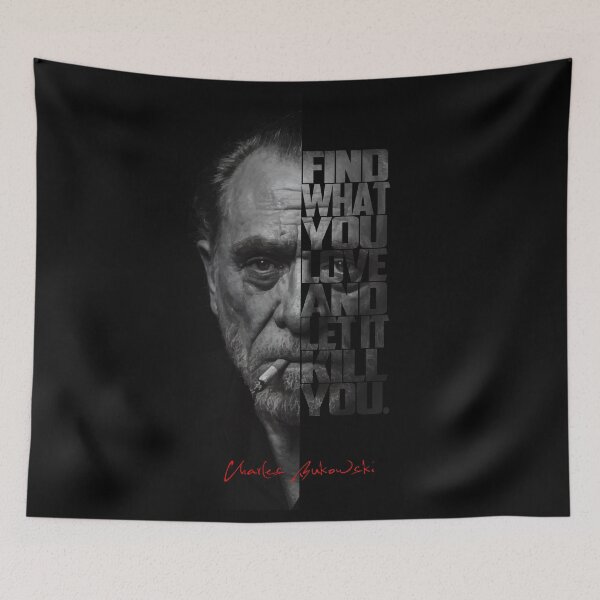 Item preview, Black and white Charles Bukowski quote poster designed and sold by Enea Kelo.