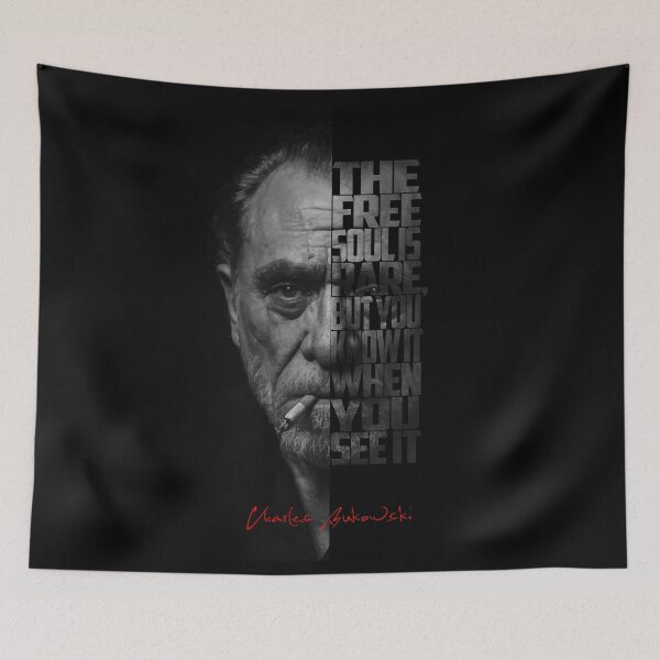 Item preview, Black and white Charles Bukowski quote poster designed and sold by Enea Kelo.
