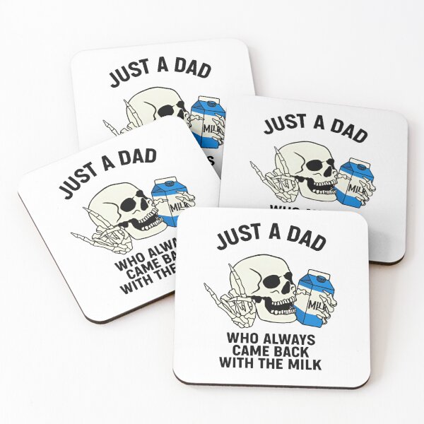 Item preview, Copy of Just a Dad Who always came back with the Milk – Funny saying Skeleton Parent Jokes designed and sold by SkeletonsDanger.
