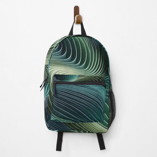 Item preview, Abstract Wave Pattern in Green Gradient – Modern Minimalist Design designed and sold by ashokreddy343.