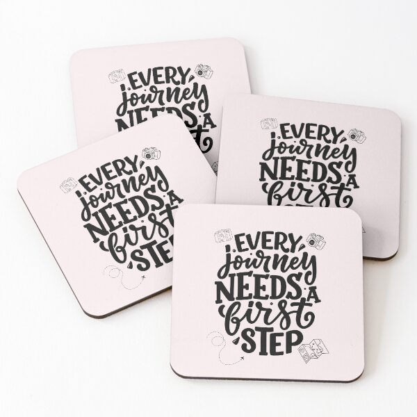 Item preview, Every Journey Begins with a First Step – Cute Travel Quote Design designed and sold by NUSHS.