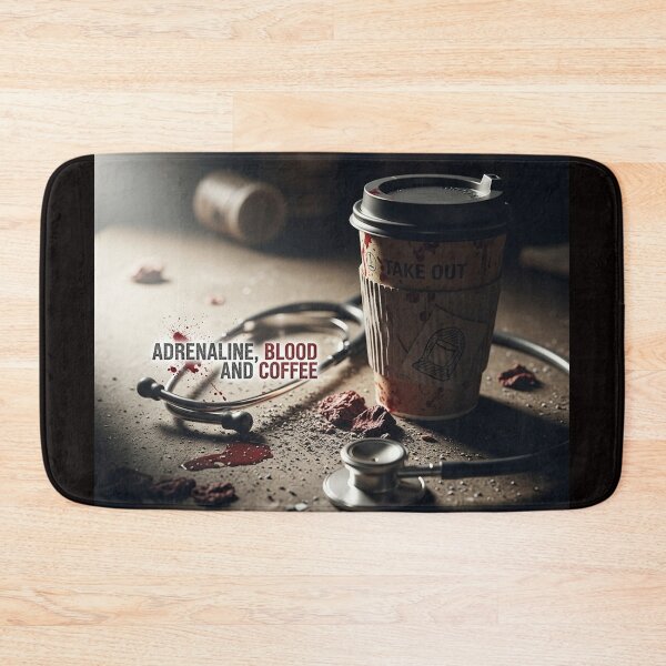 Item preview, Adrenaline, Blood and Coffee designed and sold by ES Dark & Funny.