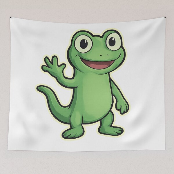 Item preview, Cartoon Lizard Sticker | Fun Animal Design elio Lizard designed and sold by apppilot.