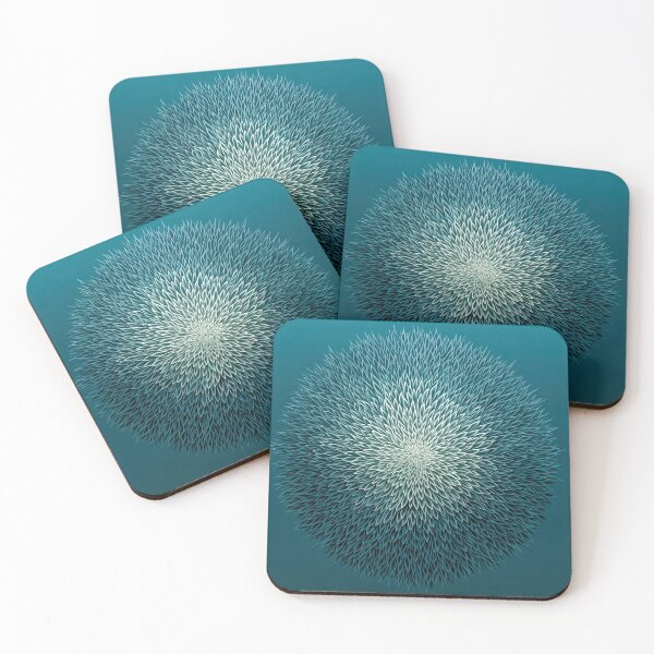 Item preview, Teal Mandala Blossom – Abstract Petal-Like Geometry designed and sold by BasajaunStudio.